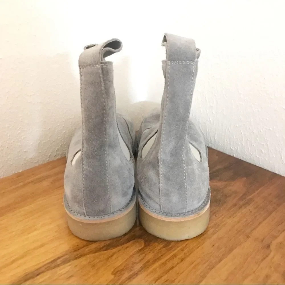 New CIVIL REGIME Brando Gray Suede Chelsea Ankle Boot Leather Chukka Size 8 41‎